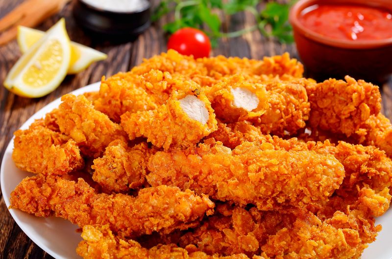 Chicken nuggets med pankorasp